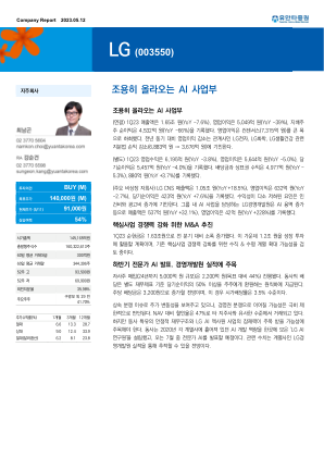 LG（003550）AI业务部门悄然崛起